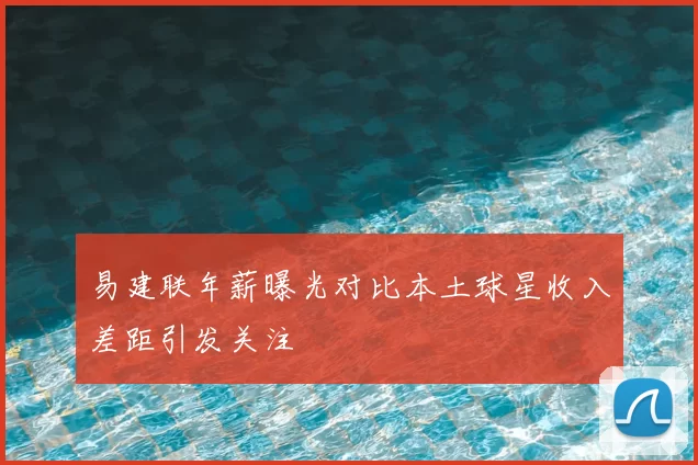 易建联年薪曝光对比本土球星收入差距引发关注